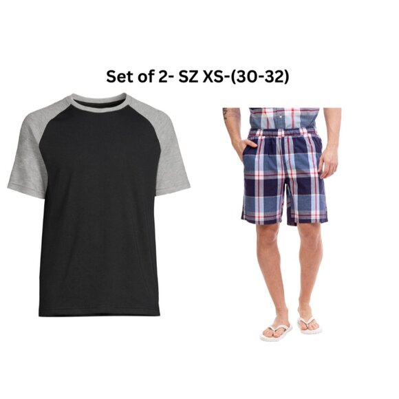 U.S. Polo Assn./George Mens 2 Pc T-Shirt Multicolor Plaid Shorts Set Size XS NEW - Picture 1 of 8